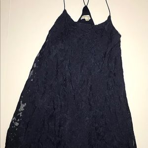 Navy floral flowy style summer dress SMALL